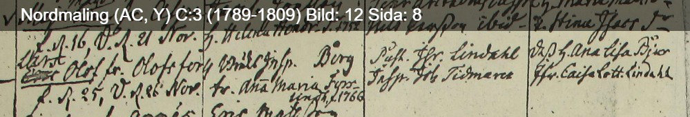 D&oslash;bt i Nordmaling; kirke